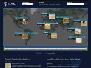 The World Digital Library homepage